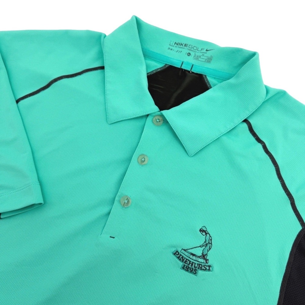 Nike Golf Pinehurst 1995 Polo Shirt Mens XL Green Dri-Fit Performance‎ Sporty